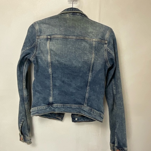 Vintage Jean Jacket Custom 80s 90s Pinback Buttons Pins Blue Denim Size Small - Picture 2 of 9